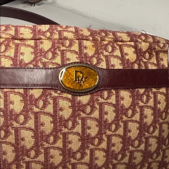 Dior Maroon and Tan Crossbody Bag - Picture 5 of 10